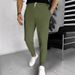 Men's Clothing Waffle Drawstring Sports Casual Trousers_viptrois.com