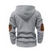 Autumn Winter New Cross-Border European American Men's Solid Color Jacquard Hooded Sweatshirt Loose Fit Sports_viptrois.com