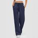 Fall New Unisex Multi-Pocket Loose Fit Sweatpants With Drawstring Waist Wide Leg Design_viptrois.com