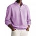 Men's Clothing Solid Color Casual Button Lapel Polo Shirt Men's Tops Bottoming Shirt_viptrois.com