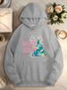 HOLLY JOLLY Holiday Illustration Women's Plus Size Hoodies_viptrois.com