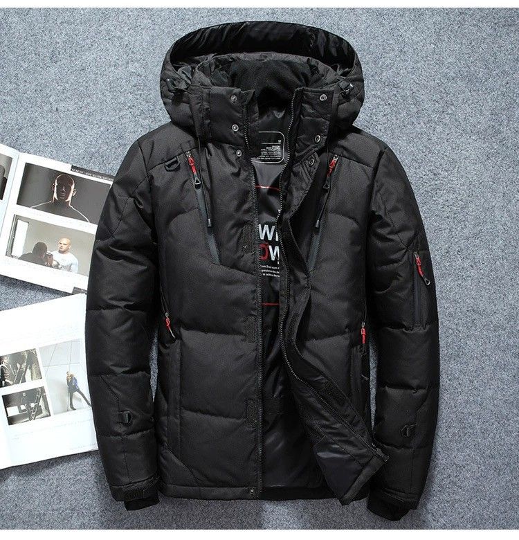 Down Cotton Clothes Men's Short Jacket Jacket Removable Hat Youth Thickened Fashion Cold Clothing Jacket_viptrois.com