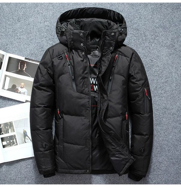Down Cotton Clothes Men's Short Jacket Jacket Removable Hat Youth Thickened Fashion Cold Clothing Jacket_viptrois.com