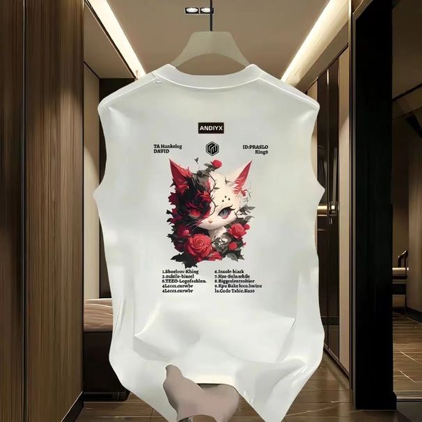 American Ruffian Handsome Vest Vest Men's Summer Boys Wear Casual Heavy Cotton Printed Trend Sleeveless T-shirt_viptrois.com