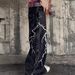 Niche Lightning Embroidered Wide Leg Jeans For Men, Spring/Autumn Style, American Street Style, Loose Fit, Casual Design, Washed Long Pants_viptrois.com