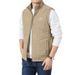 Reversible Fleece Vest For Men – Winter Warm Puffer Sleeveless Jacket With Stand Collar & Multi-Pockets (M-5XL)_viptrois.com