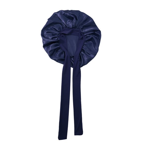Medium Size (36cm) Satin Ribbon Bow Hair Cap & Shower Cap - Imitation Silk, Single Layer, Solid Color, Lightweight & Elegant (Best Seller)_viptrois.com