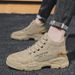 European Warm Series Men's Martin Summer Boots Waterproof Non-Slip Sports Casual Construction Site Work Durable Safety Shoes_viptrois.com