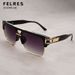 Men's Square Retro Sunglasses Fashionable Outdoor Driving Lampshade Glasses UV Protection-_viptrois.com