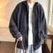 American Retro Washed Vintage Sweatshirt For Men 2022 Spring And Autumn Loose Hooded Cardigan Top Hoodie_viptrois.com