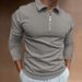 Pulse 2025 New Cross-Border European And American Autumn Winter Zipper Striped Long Sleeve Men's Polo Shirt_viptrois.com