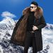 2025 New Men's Imitation Fox And Raccoon Fur Integrated Medium Length Coat Winter Imitation Fur High End Coat_viptrois.com