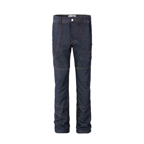 Slim Fit Denim Straight-Leg Men's European And American Trendy Brand Heavy Craft Deconstructed Ing Split Design_viptrois.com