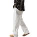 Shanggu Autumn White Jeans American Trendy Brand Hip Hop Wide Leg Loose Extended Men's Pants_viptrois.com