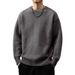 Loom Italian Heavy Vintage Lazy Pineapple Pattern Sweater For Men, Autumn And Winter American Style Thickened Round Neck_viptrois.com