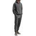 Men's Casual Hooded Sweatshirt & Jogger Set, Loose Fit Pullover With Jacquard Design, Plus Size Athletic Lounge Wear For Spring Autumn_viptrois.com