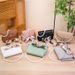 Women's Quilted Crossbody Bag With Scarf & Pearl Chain - Elegant Shoulder Purse For Women_viptrois.com