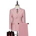 Men's Clothing Business Casual Suit Double Breasted Suit Two Piece Suit Solid Color Slim Fit Daily Banquet Dress Top_viptrois.com
