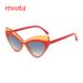 New Cat's Eye Color Matching Sunglasses Party Performance Trendy Full Frame Sunglasses_viptrois.com