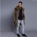 Men's clothing fox hair long coat thick warm trench coat fashion casual_viptrois.com