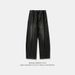 Men's Clothing Japanese Retro Split Design Scimitar Jeans Men's Spring New Style Washed Distressed Loose Straight Casual Trousers_viptrois.com