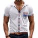 Men's Clothing TK New Summer Men's Loose Casual Light Luxury Bohemian Style Contrast Color Shirt Short Sleeved Cardigan_viptrois.com