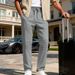 Men's Loose Linen Casual Trendy Pleated Trousers mid Waist Breathable Straight Leg Autumn New Arrival American Style Black Solid_viptrois.com