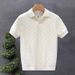 Men's Clothing Short Sleeved Polo Shirt For Men Summer Business High End Slim Fit Versatile Lapel Knitted T Shirt_viptrois.com