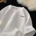 Men's Clothing Waffle Short Sleeved T Shirt Men's Summer Trendy Round Neck Half Sleeved Top Loose Casual Five Point Sleeve T Shirt_viptrois.com