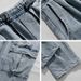 Men's Clothing Double Stereo Pocket Jeans Retro Washed Splicing Straight Loose Trousers_viptrois.com