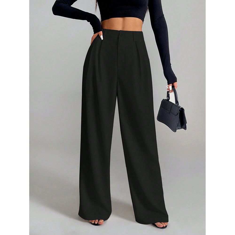 Minimalist Cargo Pants For Women – Loose Fit Straight-Leg Trousers With Dropped Waist (S-5XL, Wrinkle-Free Polyester, Y2K Streetwear Aesthetic)_viptrois.com