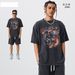 Men's Clothing Men's European And American Hip Hop Loose Short Sleeved Retro Original Printed Round Neck Top Street Long Sleeved Trendy Brand_viptrois.com