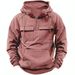 Men's Autumn And Winter Hooded Youth Hoodie, Men's Workwear Solid Color Casual Hoodie Jacket_viptrois.com