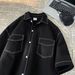 Men's Clothing Spot Summer Japanese Retro Shirt Men New Niche Design Trend Casual Half Sleeved Shirt_viptrois.com