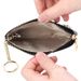 Women's Genuine Leather Coin Purse Simple First Layer Cowhide Zipper Wallet With Key Ring_viptrois.com
