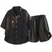 Men's Clothing Summer Men's Loose Fitting Thin Imitation Linen Embroidered Shirt Set Plus Size Casual Two Piece Fashionable Clothing_viptrois.com