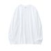 Spring And Autumn New 250g Heavyweight Pure Cotton Loose Straight Long Sleeve Round Neck T-Shirt Men's Solid Color Base_viptrois.com