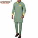 Men's clothing African national batik cotton men's casual two piece set_viptrois.com