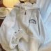 Autumn And Winter Thick Plush Top Coat Half Zipper Retro Dog Embroidery Hoodie_viptrois.com