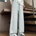Men's Clothing Pure Cotton Gray Sweatpants Summer Thin Straight Trendy Loose Boys Sports Casual Long Pants_viptrois.com