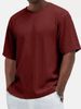 2025 European And American Men's New Casual Round Neck Short Sleeved Men's T-shirt Fashionable And Versatile Texture T-shirt Top_viptrois.com