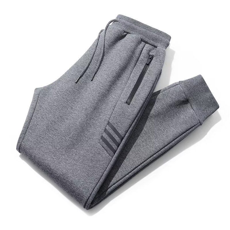 Men's Clothing Men's Autumn And Winter Plus Fleece Sports Pants Men's Trousers Straight Leg Casual Pants Plus Size Sweatpants_viptrois.com