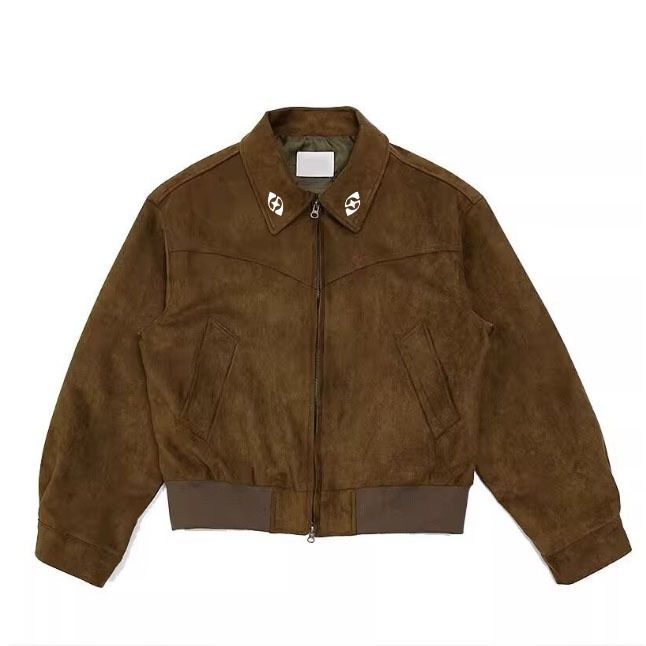Men's Clothing Men's Autumn And Winter Fashion Brand Suede Short Style Jacket Simple European And American Style Jacket Cotton Coat_viptrois.com