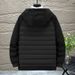 Men's Heavyweight Fleece-Lined Hooded Jacket With Knit Sleeves - Plus Size Winter Coat For Big & Tall (4xl-10xl, Black & Army Green)_viptrois.com