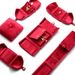 Double Opening Wedding Jewelry Box Set - Red Velvet Ring, Earring, Necklace & Bracelet Storage Organizer With Jewelry Bag_viptrois.com
