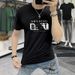 One Piece From The Source Factory Is Sent On Behalf Of Men's 2024 Summer Letter Printing Short Sleeves, Trendy And Breathable Mercerized Cotton_viptrois.com