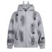 Wasteland Punk Spray Paint Dirty Jacket Spring Autumn Men's Embroidered Letter Design Horn Hooded Cardigan Sweatshirt_viptrois.com