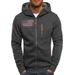 Men's Zip-Up Hoodie – Lightweight Sportswear With Breathable Polyester, Relaxed Fit & Adjustable Drawstring (5 Colors, S-XXXL)_viptrois.com