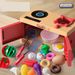 Mother & Kids Kids Pretend Play Kitchen Toy Set With Realistic Stove, Cookware & Cutting Fun - 33/56/70/84 PCS For Boys & Girls (Red/Green)_viptrois.com