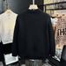 Premium Core-Spun Knit Sweater For Men - Winter High Neck Pullover With Textured Jacquard Design - Soft & Warm Grey & Black Unisex Casual Top_viptrois.com